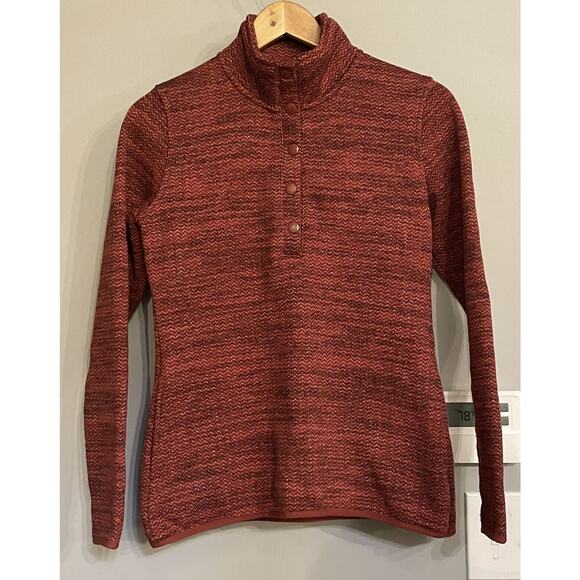 Orvis Sweater Mock Neck 1/4 Button Fleece Pullover Active Outdoors Womens S - Picture 1 of 11